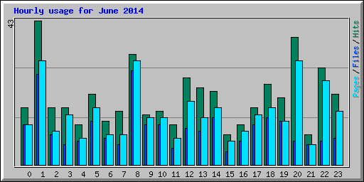 Hourly usage for June 2014