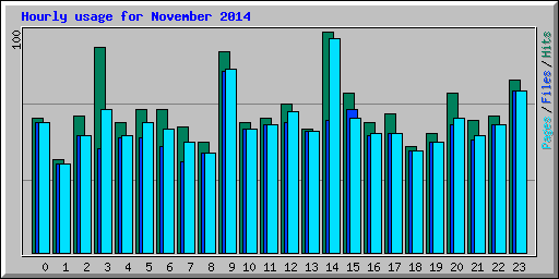Hourly usage for November 2014