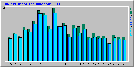 Hourly usage for December 2014