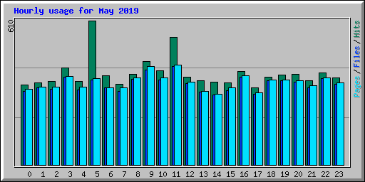 Hourly usage for May 2019