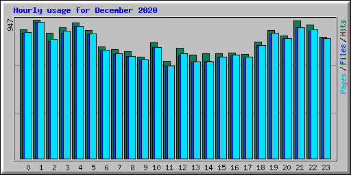 Hourly usage for December 2020