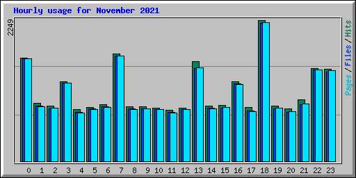 Hourly usage for November 2021