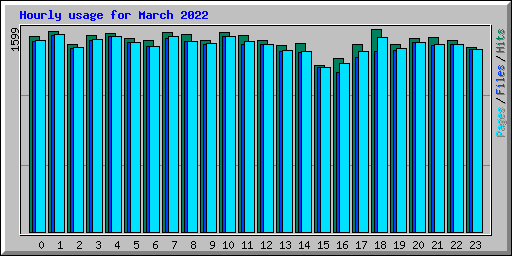 Hourly usage for March 2022