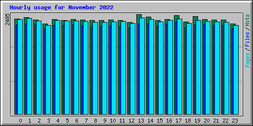 Hourly usage for November 2022
