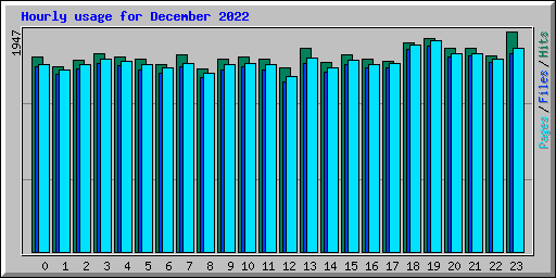 Hourly usage for December 2022