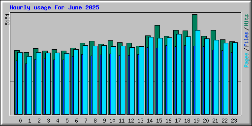 Hourly usage for June 2025