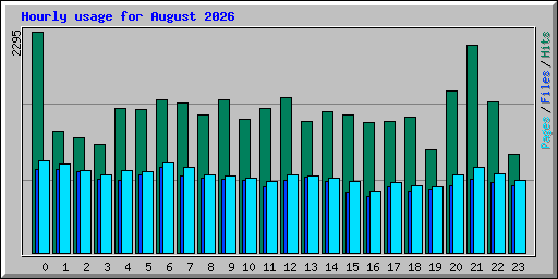Hourly usage for August 2026